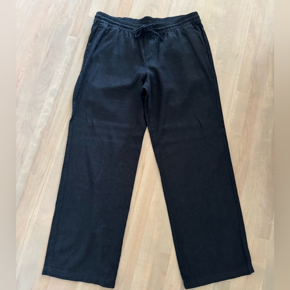 Old Navy Linen Pants Size large Black - Picture 1 of 2